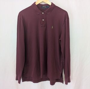 Polo by Ralph Lauren prima soft touch Men's Burgundy Long Sleeve Henley Shirt